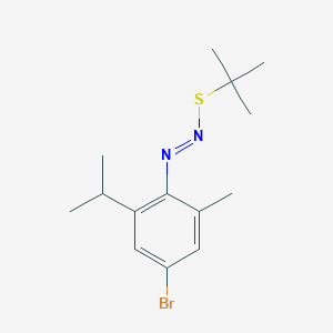molecular formula C14H21BrN2S B12094967 Thiohydroxylamine, N-[[4-bromo-2-methyl-6-(1-methylethyl)phenyl]imino]-S-(1,1-dimethylethyl)- 
