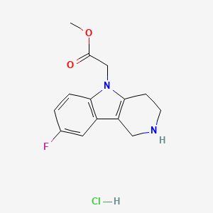 molecular formula C14H16ClFN2O2 B12095005 methyl 2-(8-fluoro-3,4-dihydro-1H-pyrido[4,3-b]indol-5(2H)-yl)acetate hydrochloride 