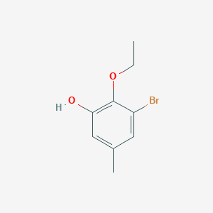 molecular formula C9H11BrO2 B12095007 3-Bromo-2-ethoxy-5-methylphenol CAS No. 1026796-62-2