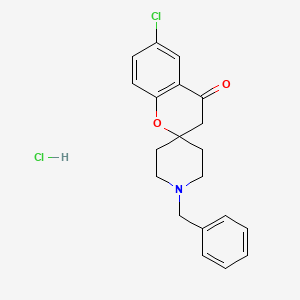 molecular formula C20H21Cl2NO2 B12095010 1'-Benzyl-6-chlorospiro[chroman-2,4'-piperidin]-4-one hydrochloride 