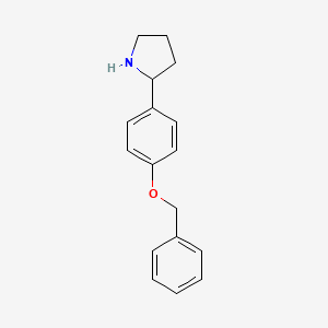 molecular formula C17H19NO B12095012 1-((2S)Pyrrolidin-2-YL)-4-(phenylmethoxy)benzene 