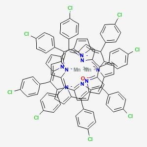 molecular formula C88H48Cl8Mn2N8O B12095027 manganese(3+);oxygen(2-);5,10,15,20-tetrakis(4-chlorophenyl)porphyrin-22,24-diide 