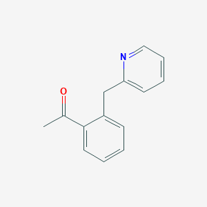 molecular formula C14H13NO B12095042 1-[2-(Pyridin-2-ylmethyl)phenyl]ethan-1-one 