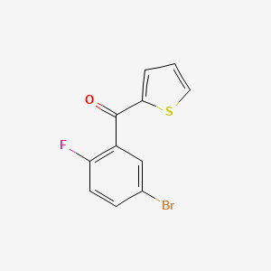 molecular formula C11H6BrFOS B12095044 Methanone, (5-bromo-2-fluorophenyl)-2-thienyl- 