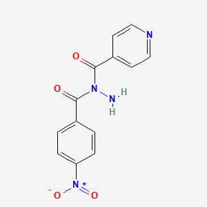molecular formula C13H10N4O4 B12095055 4-Pyridinecarboxylic acid, 1-(4-nitrobenzoyl)hydrazide CAS No. 79771-29-2