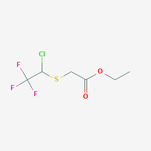 molecular formula C6H8ClF3O2S B12095064 Ethyl [(1-chloro-2,2,2-trifluoroethyl)thio]acetate 