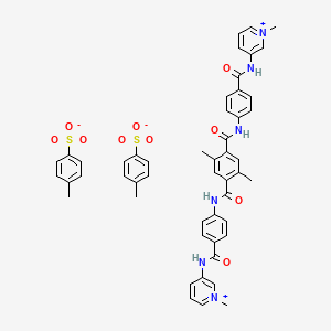 Pyridinium, 3,3'-((2,5-dimethylterephthaloyl)bis(imino-p-phenylenecarbonylimino))bis(1-methyl-, di-p-toluenesulfonate