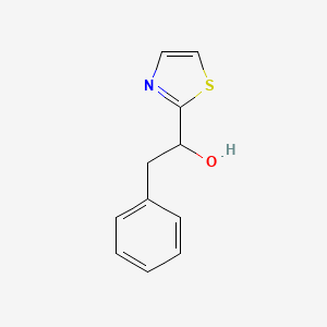 molecular formula C11H11NOS B12095091 (R)-2-phenyl-1-(thiazol-2-yl)ethanol 