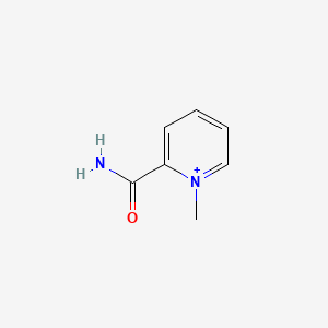 molecular formula C7H9N2O+ B12095141 Pyridinium, 2-(aminocarbonyl)-1-methyl-(9CI) 