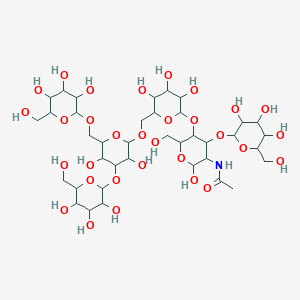 molecular formula C38H65NO31 B12095154 N-[5-[6-[[3,5-dihydroxy-4-[3,4,5-trihydroxy-6-(hydroxymethyl)oxan-2-yl]oxy-6-[[3,4,5-trihydroxy-6-(hydroxymethyl)oxan-2-yl]oxymethyl]oxan-2-yl]oxymethyl]-3,4,5-trihydroxyoxan-2-yl]oxy-2-hydroxy-6-(hydroxymethyl)-4-[3,4,5-trihydroxy-6-(hydroxymethyl)oxan-2-yl]oxyoxan-3-yl]acetamide 