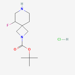molecular formula C12H22ClFN2O2 B12095158 tert-Butyl 5-fluoro-2,7-diazaspiro[3.5]nonane-2-carboxylate hydrochloride 