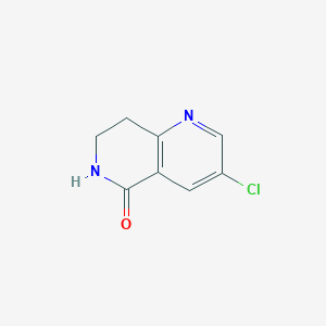molecular formula C8H7ClN2O B12095166 3-Chloro-7,8-dihydro-1,6-naphthyridin-5(6H)-one 