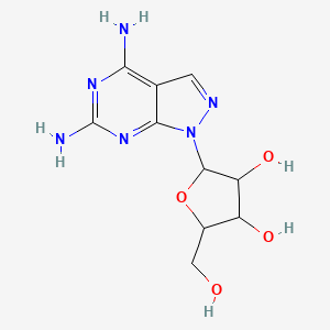 molecular formula C10H14N6O4 B12095173 2-Amino-8-aza-7-deazaadenosine 
