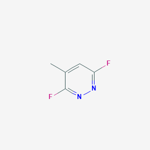 molecular formula C5H4F2N2 B12095262 3,6-Difluoro-4-methylpyridazine 