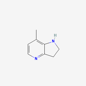 molecular formula C8H10N2 B12095290 7-Methyl-2,3-dihydro-1H-pyrrolo[3,2-b]pyridine 