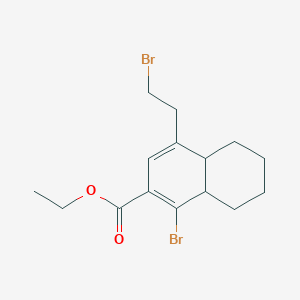 molecular formula C15H20Br2O2 B12095307 Ethyl 1-bromo-4-(2-bromoethyl)-4a,5,6,7,8,8a-hexahydronaphthalene-2-carboxylate 
