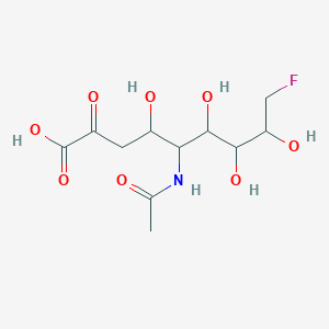molecular formula C11H18FNO8 B12095316 5-Acetamido-9-fluoro-4,6,7,8-tetrahydroxy-2-oxononanoic acid 