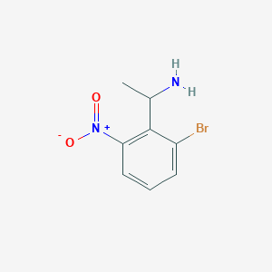 molecular formula C8H9BrN2O2 B12095327 1-(2-Bromo-6-nitrophenyl)ethanamine 
