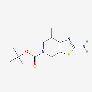 molecular formula C12H19N3O2S B12095357 Tert-butyl 2-amino-7-methyl-6,7-dihydrothiazolo[5,4-C]pyridine-5(4H)-carboxylate 