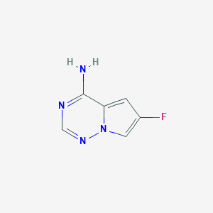 molecular formula C6H5FN4 B12095380 6-Fluoropyrrolo[2,1-f][1,2,4]triazin-4-amine 