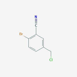 molecular formula C8H5BrClN B12095390 2-Bromo-5-(chloromethyl)benzonitrile 