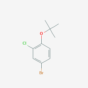 molecular formula C10H12BrClO B12095414 Benzene, 4-bromo-2-chloro-1-(1,1-dimethylethoxy)- CAS No. 1309932-97-5