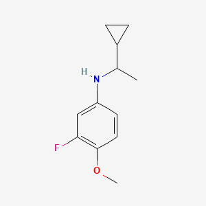 molecular formula C12H16FNO B12095433 N-(1-cyclopropylethyl)-3-fluoro-4-methoxyaniline 