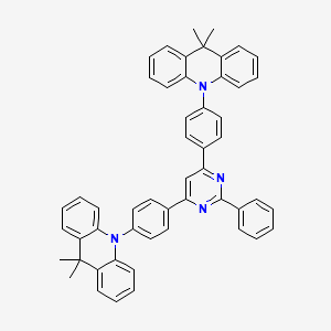molecular formula C52H42N4 B12095440 2-Phenyl-4,6-bis[4-(9,9-dimethyl-9,10-dihydroacridine)phenyl] pyrimidine 