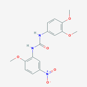 molecular formula C16H17N3O6 B1209545 1-(3,4-Dimethoxyphenyl)-3-(2-methoxy-5-nitrophenyl)urea 