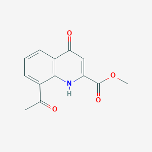molecular formula C13H11NO4 B12095452 Methyl 8-acetyl-4-oxo-1,4-dihydroquinoline-2-carboxylate 
