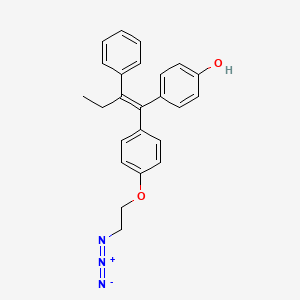 molecular formula C24H23N3O2 B12095458 4-[(E)-1-[4-(2-azidoethoxy)phenyl]-2-phenylbut-1-enyl]phenol 
