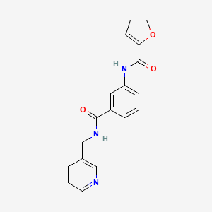 N-[3-[oxo-(3-pyridinylmethylamino)methyl]phenyl]-2-furancarboxamide