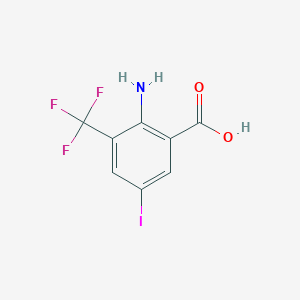 molecular formula C8H5F3INO2 B12095475 2-Amino-5-iodo-3-(trifluoromethyl)benzoic acid 
