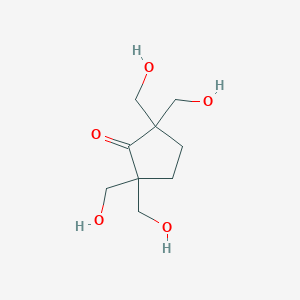 molecular formula C9H16O5 B1209548 2,2,5,5-Tetrakis(hydroxymethyl)cyclopentan-1-one CAS No. 3322-70-1
