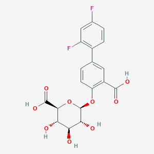 molecular formula C19H16F2O9 B120955 Diflunisal glucuronide ether CAS No. 58446-29-0