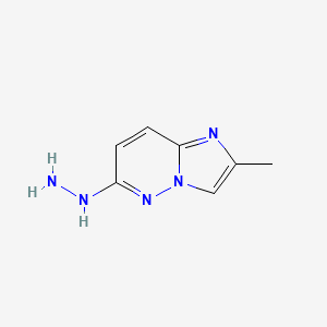 molecular formula C7H9N5 B12095548 6-Hydrazinyl-2-methylimidazo[1,2-b]pyridazine 
