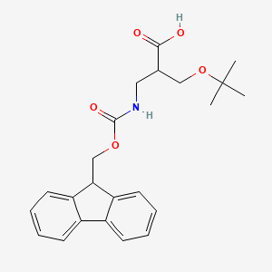 molecular formula C23H27NO5 B12095609 (R)-3-((((9H-Fluoren-9-yl)methoxy)carbonyl)amino)-2-(tert-butoxymethyl)propanoic acid 