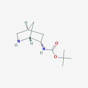 molecular formula C11H20N2O2 B12095616 tert-Butyl N-[(1R,4S,6S)-2-azabicyclo[2.2.1]heptan-6-yl]carbamate 