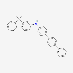 molecular formula C33H27N B12095663 9,9-dimethyl-N-[4-(4-phenylphenyl)phenyl]fluoren-2-amine 