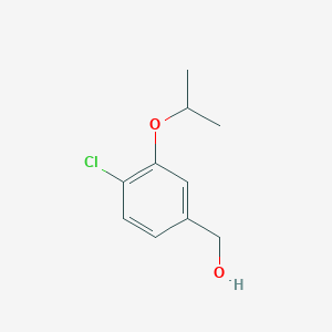 molecular formula C10H13ClO2 B12095684 Benzenemethanol, 4-chloro-3-(1-methylethoxy)- CAS No. 1379322-57-2
