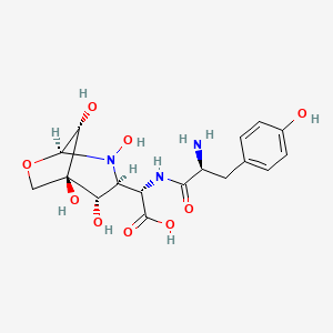 [2-Amino-3-(4-hydroxy-phenyl)-propionylamino]-(2,4,5,8-tetrahydroxy-7-oxa-2-aza-bicyclo[3.2.1]oct-3-YL)-acetic acid
