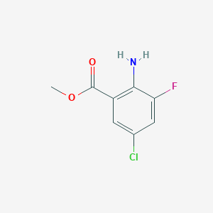 molecular formula C8H7ClFNO2 B12095706 Methyl 2-amino-5-chloro-3-fluorobenzoate 