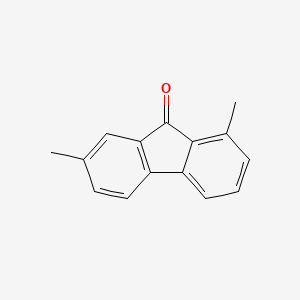 molecular formula C15H12O B12095713 1,7-Dimethyl-9H-fluoren-9-one 