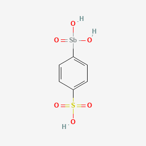 4-(Dihydroxy(oxido)stibino)benzenesulfonic acid