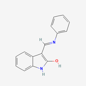 molecular formula C15H12N2O B1209578 3-(anilinomethylidene)-1H-indol-2-one CAS No. 23872-37-9