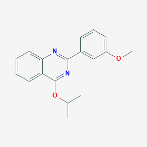 molecular formula C18H18N2O2 B1209581 2-(3-甲氧基苯基)-4-丙-2-氧基喹唑啉 