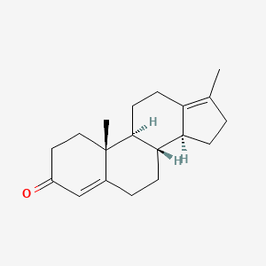molecular formula C19H26O B1209582 17-Methyl-18-norandrosta-4,13(17)-dien-3-one CAS No. 38978-06-2
