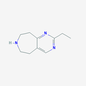 molecular formula C10H15N3 B12095826 2-Ethyl-5H,6H,7H,8H,9H-pyrimido[4,5-d]azepine 