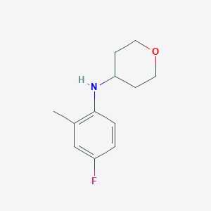 molecular formula C12H16FNO B12095882 N-(4-fluoro-2-methylphenyl)oxan-4-amine 