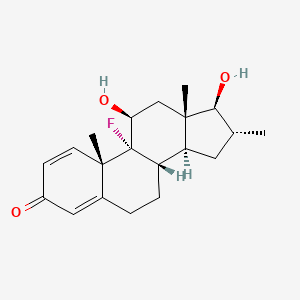 molecular formula C20H27FO3 B1209590 9-Fluoro-11beta,17beta-dihydroxy-16alpha-methylandrosta-1,4-dien-3-one CAS No. 3801-25-0